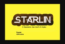 Starlin Font Poster 1