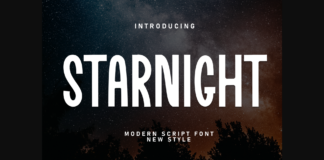 Starnight Font Poster 1