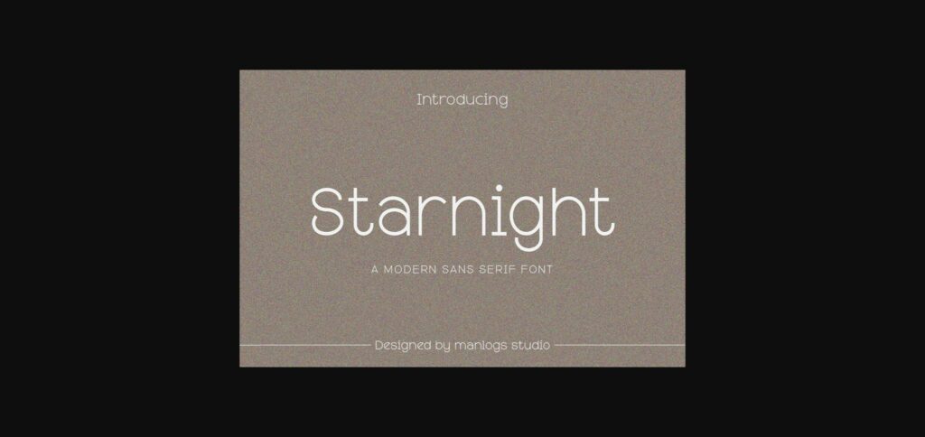 Starnight Font Poster 3