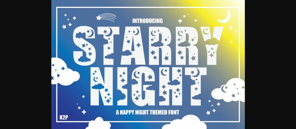 Starry Night Font Poster 3