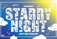 Starry Night Font Poster 1