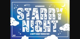 Starry Night Font Poster 1