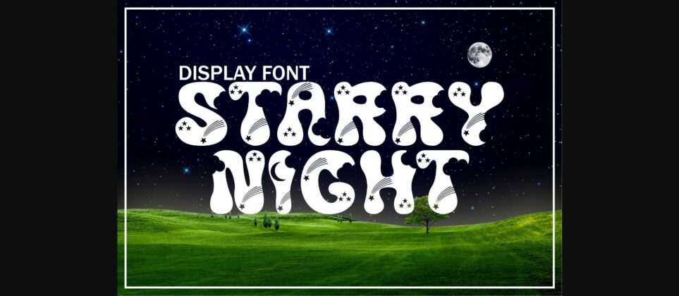 Starry Night Font Poster 3