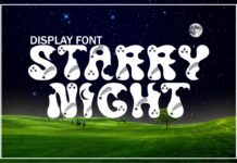 Starry Night Font Poster 1