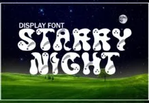 Starry Night Font Starry Night Font Poster 1