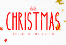 Stars Christmas Font Stars Christmas Font Poster 1