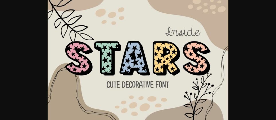 Stars Inside Font Poster 3