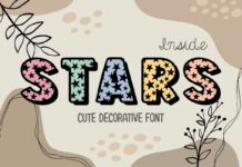 Stars Inside Font Poster 1