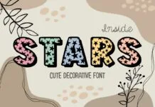 Stars Inside Font Poster 1
