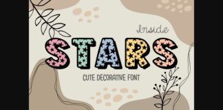 Stars Inside Font Poster 1
