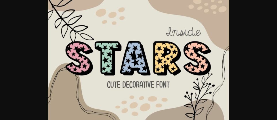 Stars Inside Font Poster 1