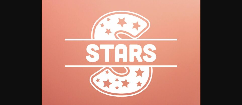 Stars Monogram Font Poster 3