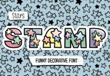 Stars Stamp Font Poster 1