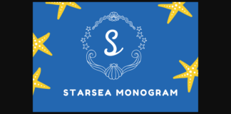 Starsea Monogram Font Poster 1