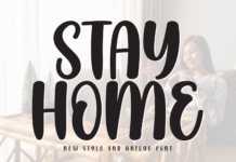 Stay Home Font Poster 1