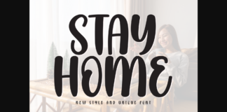 Stay Home Font Poster 1