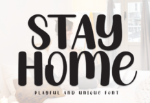 Stay Home Font Poster 1