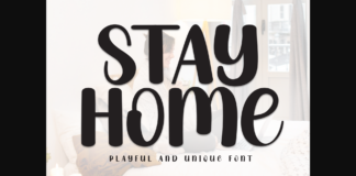 Stay Home Font Poster 1