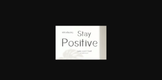 Stay Positive Font Poster 1