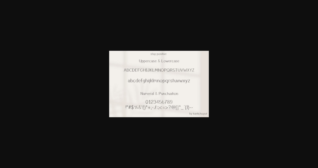 Stay Positive Font Poster 4