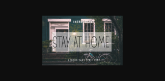Stay at Home Font Poster 1