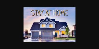 Stay at Home Font Poster 1