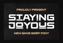 Staying Joyous Font Poster 1