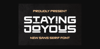 Staying Joyous Font Poster 1
