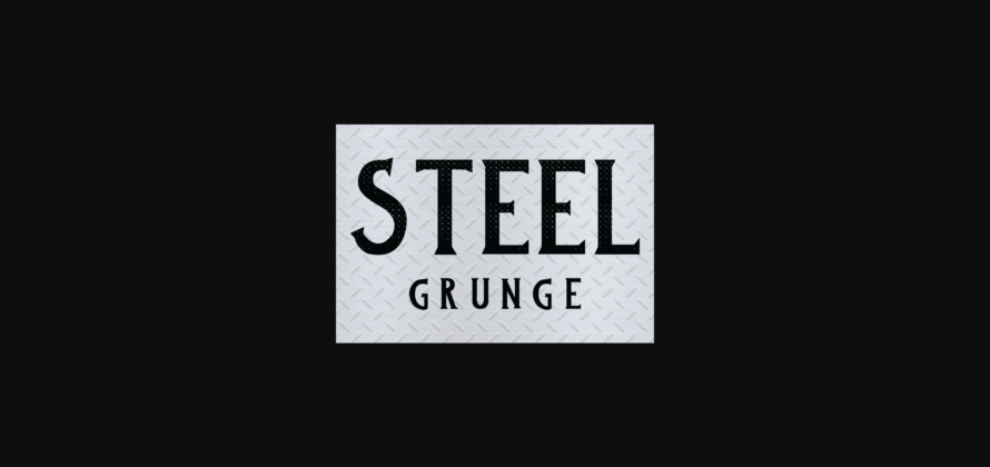 Steel Grunge Font Poster 3