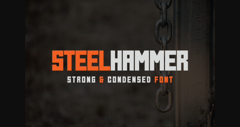 Steel Hammer Font Poster 3