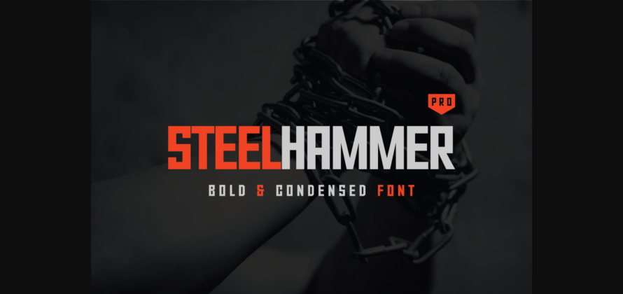 Steel Hammer Pro Font Poster 3