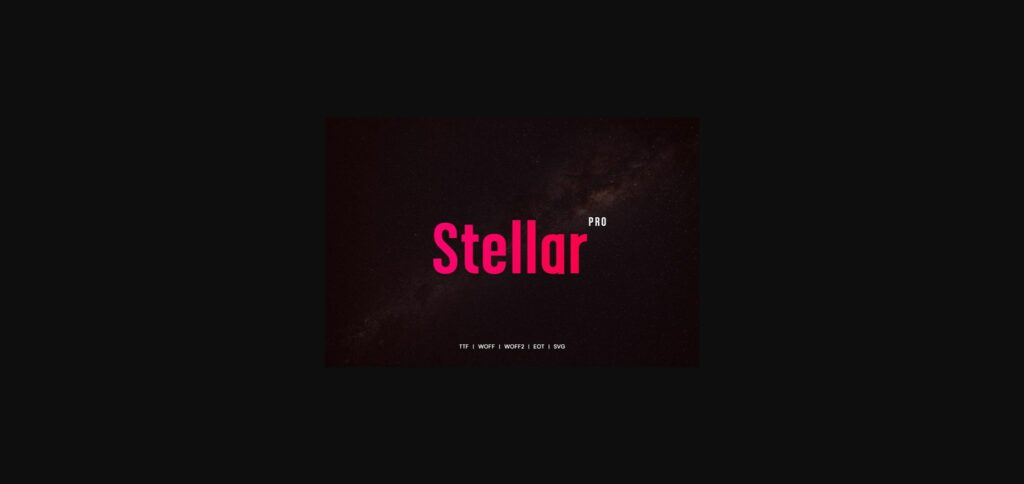 Stellar Font Poster 3