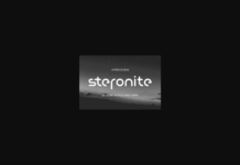 Steronite Font Poster 1