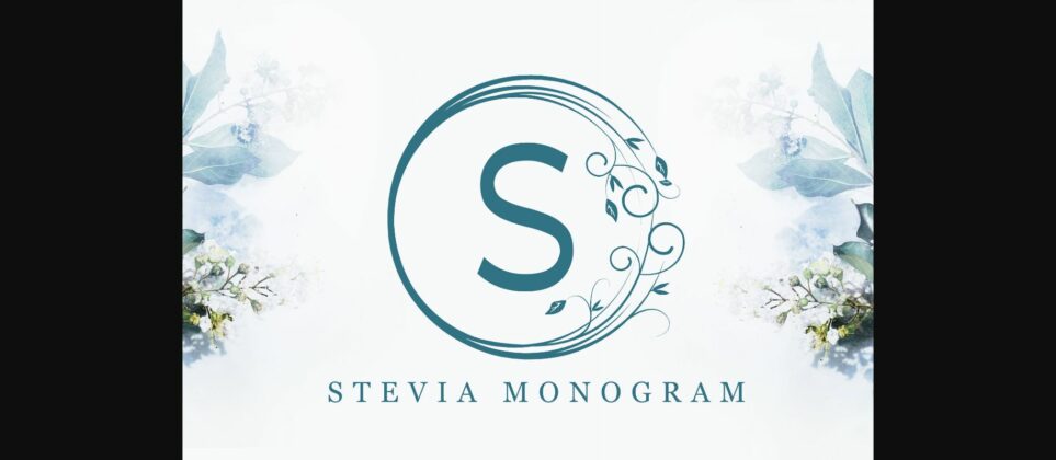 Stevia Monogram Font Poster 3