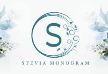 Stevia Monogram Font Poster 1