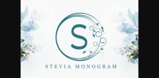 Stevia Monogram Font Poster 1