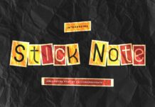 Stick Note Font Poster 1