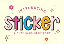 Sticker Font Poster 1