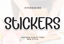 Stickers Font Stickers Font Poster 1