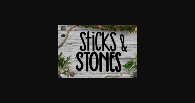 Sticks and Stones Duo Font Poster 3