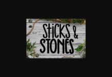Sticks and Stones Duo Font Poster 1