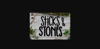 Sticks and Stones Duo Font Poster 1