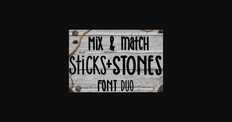 Sticks and Stones Duo Font Poster 4