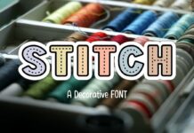 Stitch Font Poster 1