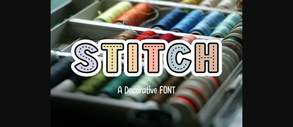 Stitch Font Poster 1