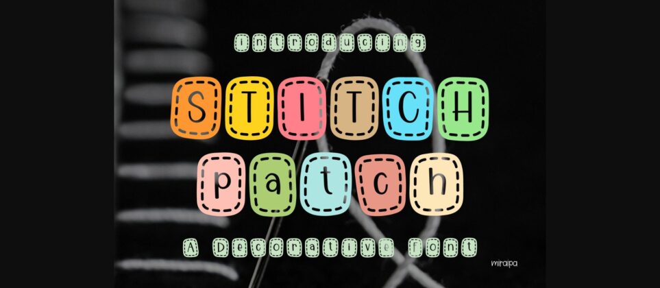 Stitch Patch Font Poster 3