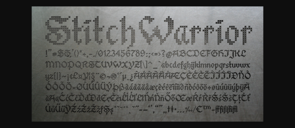 Stitch Warrior Font Poster 4