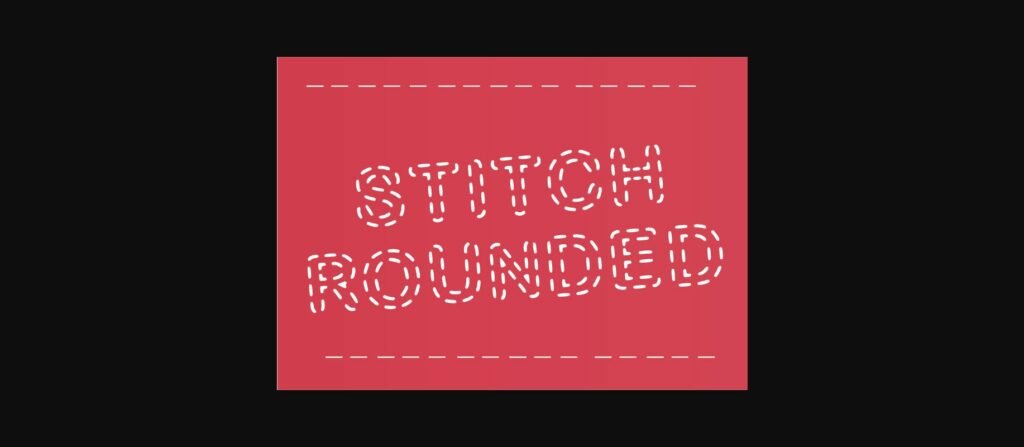 Stitch Rounded Font Poster 3