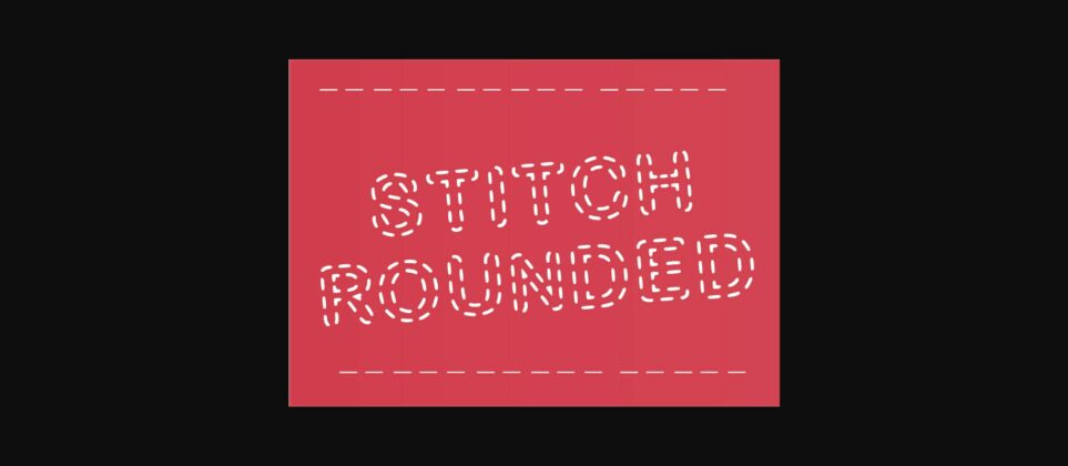 Stitch Rounded Font Poster 3