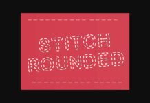 Stitch Rounded Font Poster 1